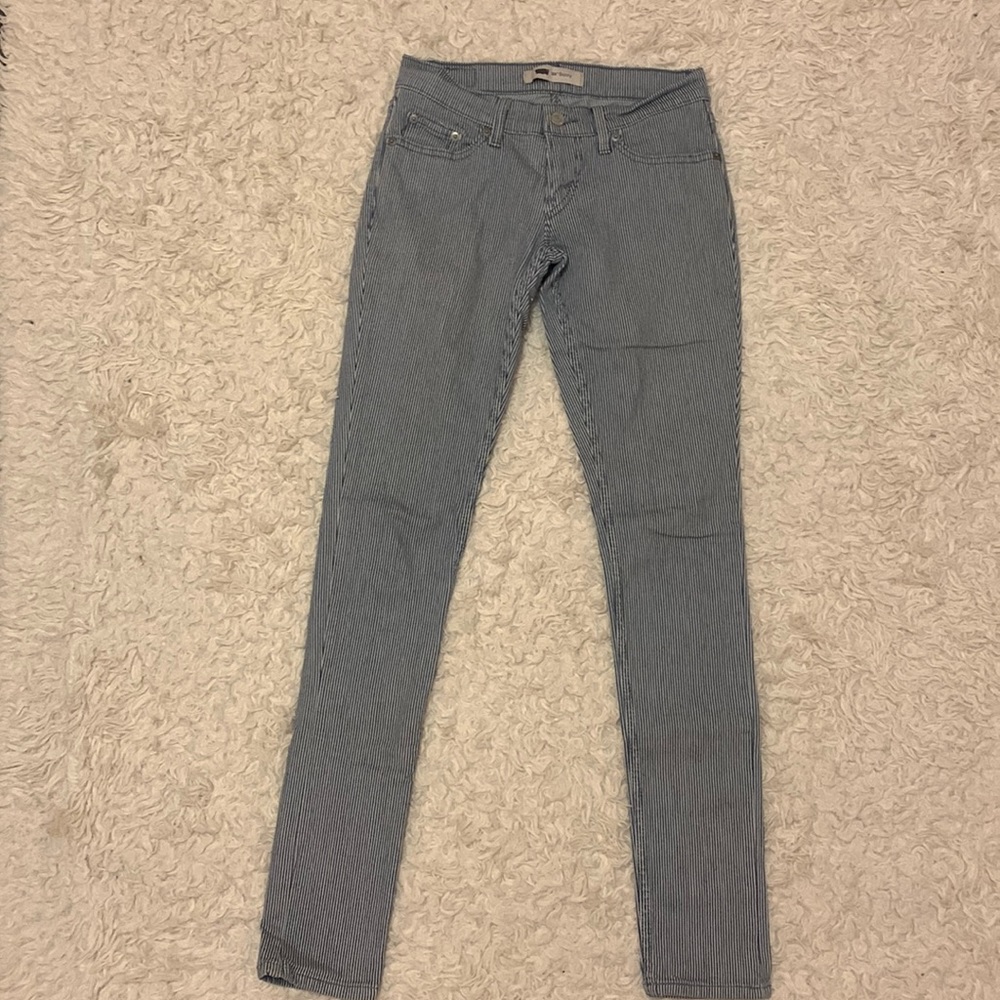 ✨NWOT Levi’s 524 Striped Skinny Jeans✨